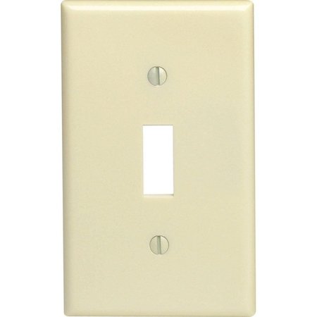 LEVITON Ivory 1 gang Thermoset Plastic Toggle Wall Plate 86001-000